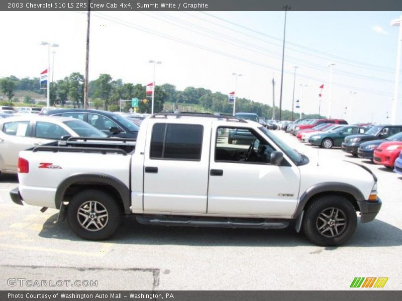 Summit White / Graphite 2003 Chevrolet S10 LS ZR5 Crew Cab 4x4
