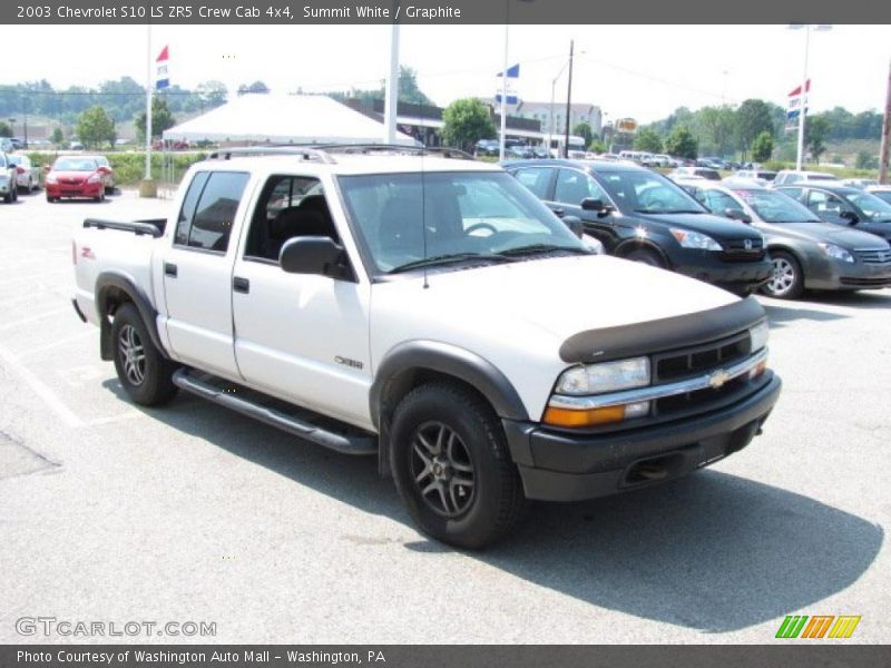 Summit White / Graphite 2003 Chevrolet S10 LS ZR5 Crew Cab 4x4