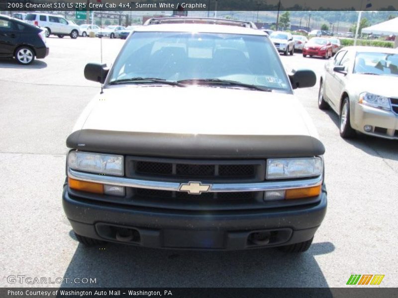 Summit White / Graphite 2003 Chevrolet S10 LS ZR5 Crew Cab 4x4