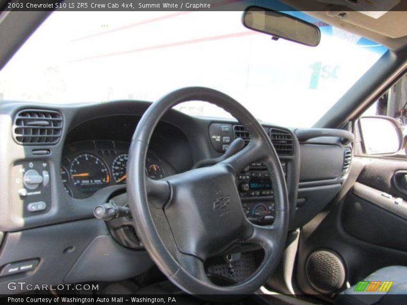 Summit White / Graphite 2003 Chevrolet S10 LS ZR5 Crew Cab 4x4