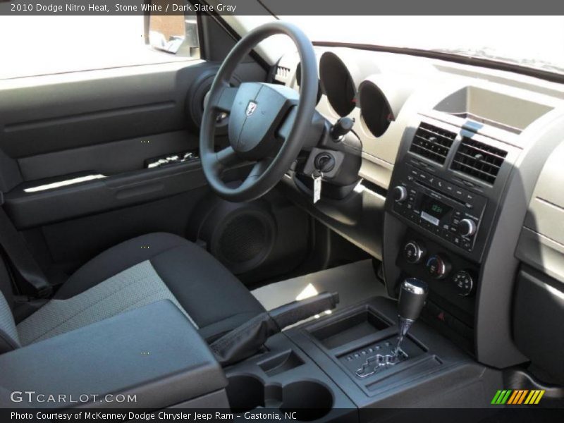 Stone White / Dark Slate Gray 2010 Dodge Nitro Heat