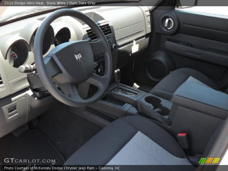 Stone White / Dark Slate Gray 2010 Dodge Nitro Heat