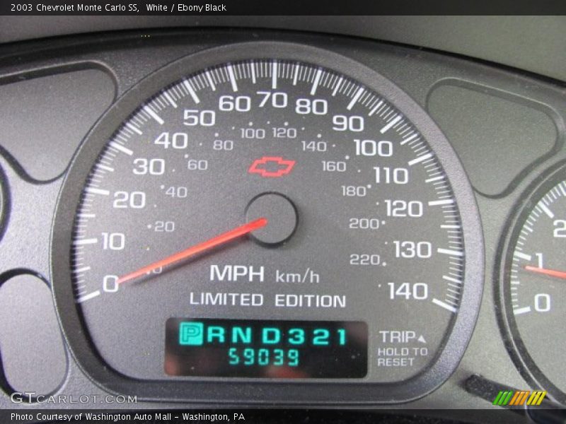 White / Ebony Black 2003 Chevrolet Monte Carlo SS
