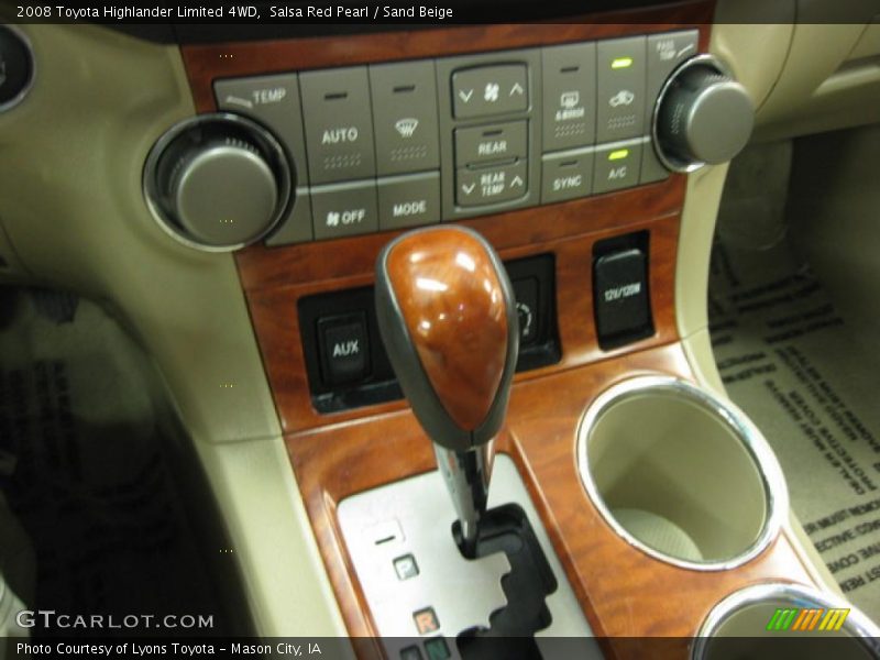 Salsa Red Pearl / Sand Beige 2008 Toyota Highlander Limited 4WD