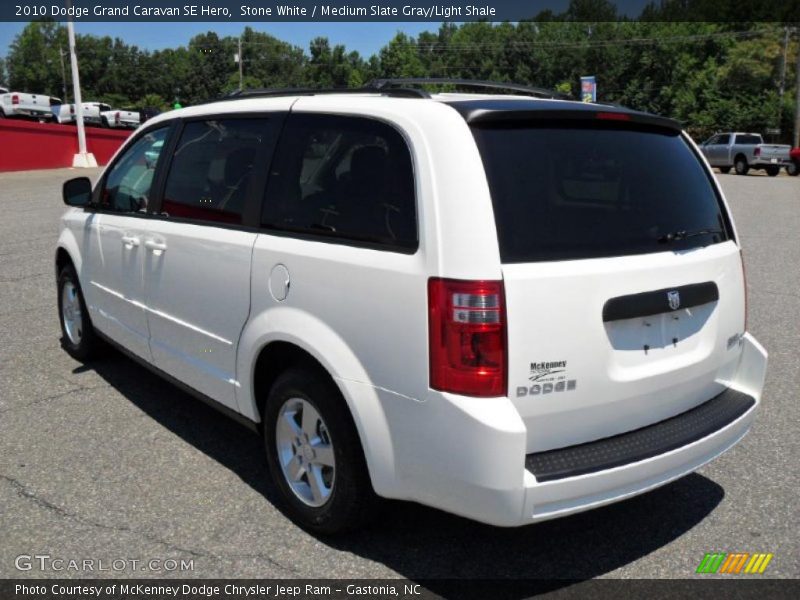 Stone White / Medium Slate Gray/Light Shale 2010 Dodge Grand Caravan SE Hero