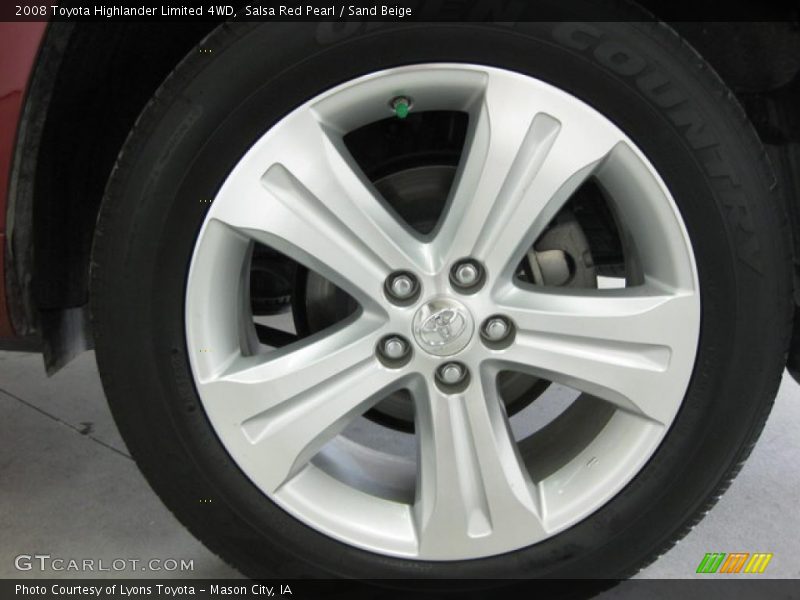 Salsa Red Pearl / Sand Beige 2008 Toyota Highlander Limited 4WD