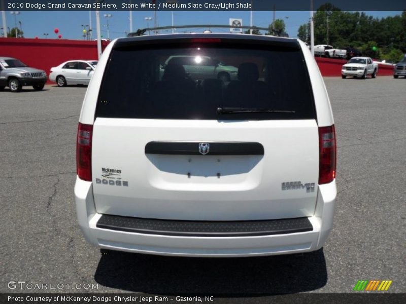 Stone White / Medium Slate Gray/Light Shale 2010 Dodge Grand Caravan SE Hero