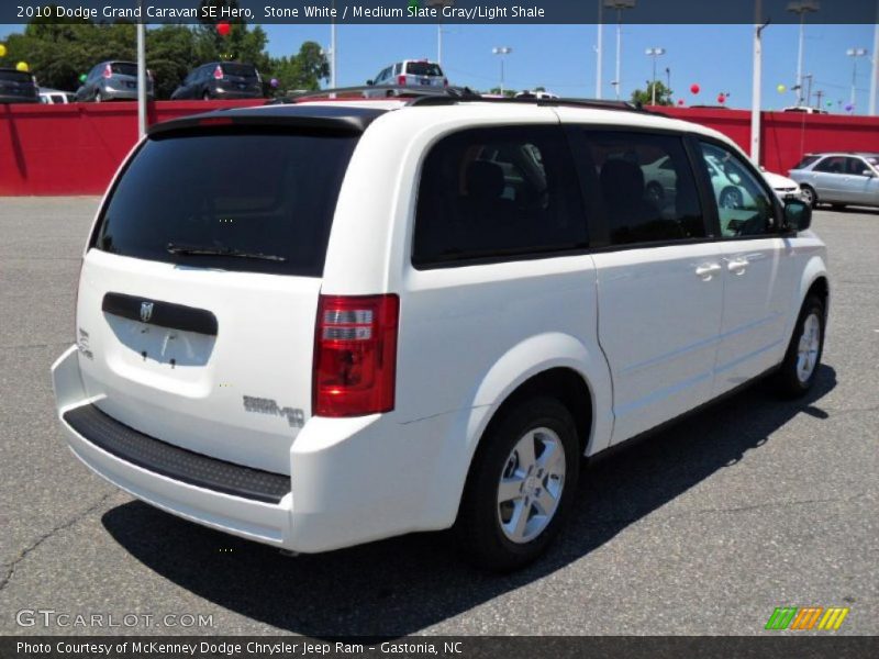 Stone White / Medium Slate Gray/Light Shale 2010 Dodge Grand Caravan SE Hero