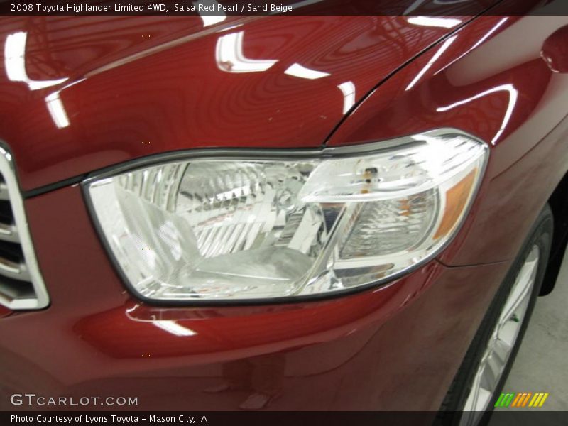 Salsa Red Pearl / Sand Beige 2008 Toyota Highlander Limited 4WD
