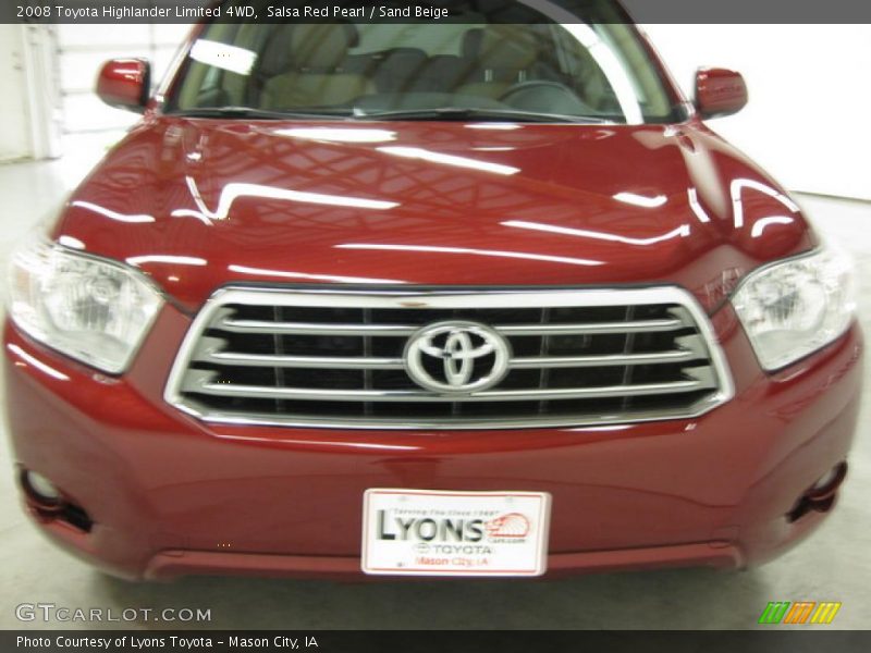 Salsa Red Pearl / Sand Beige 2008 Toyota Highlander Limited 4WD