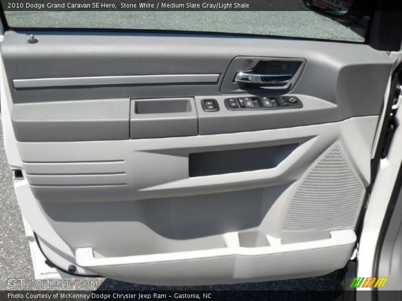 Stone White / Medium Slate Gray/Light Shale 2010 Dodge Grand Caravan SE Hero