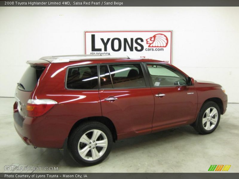 Salsa Red Pearl / Sand Beige 2008 Toyota Highlander Limited 4WD