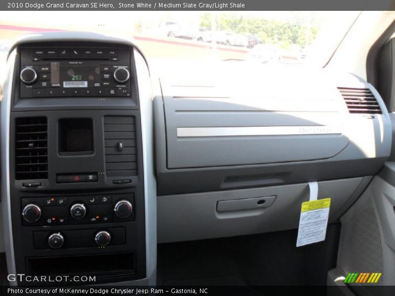 Stone White / Medium Slate Gray/Light Shale 2010 Dodge Grand Caravan SE Hero