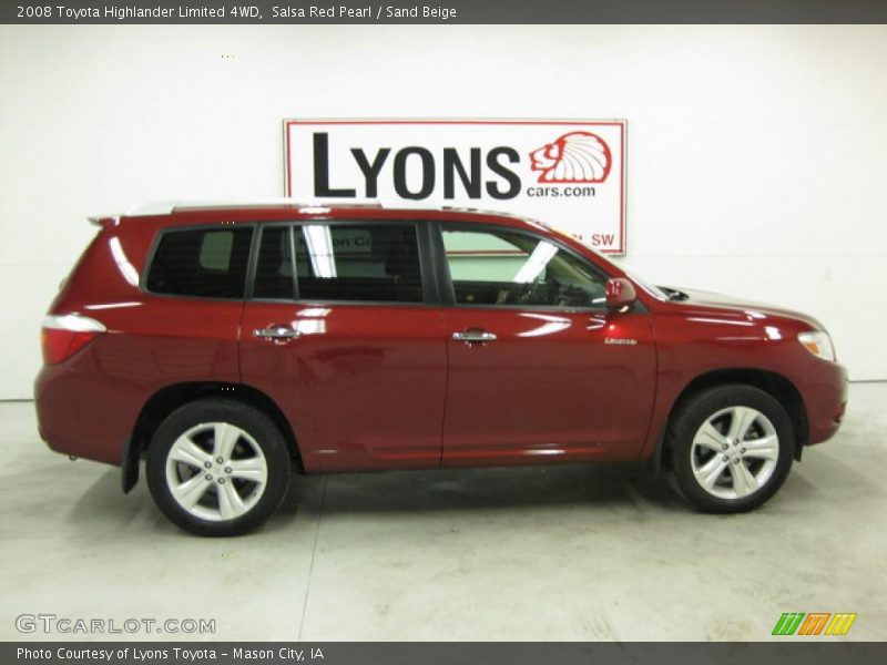 Salsa Red Pearl / Sand Beige 2008 Toyota Highlander Limited 4WD