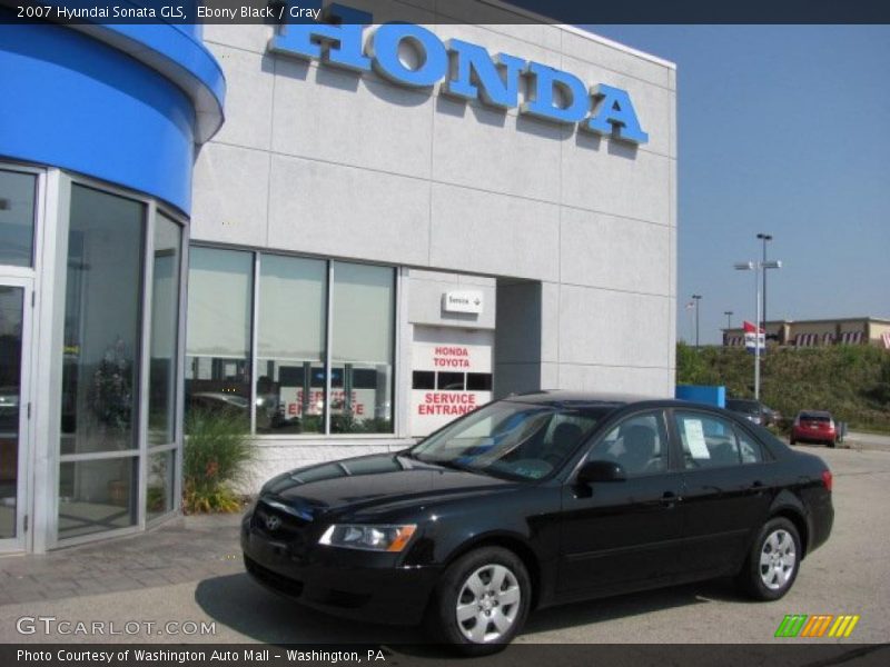 Ebony Black / Gray 2007 Hyundai Sonata GLS