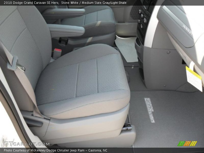 Stone White / Medium Slate Gray/Light Shale 2010 Dodge Grand Caravan SE Hero