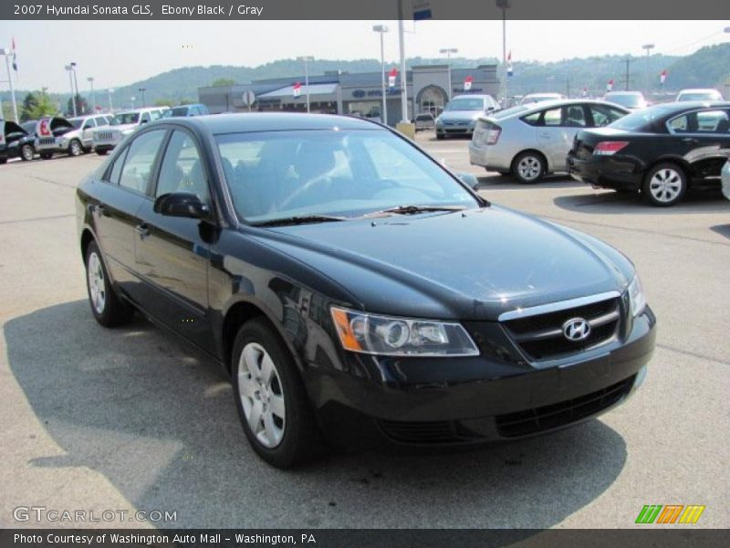 Ebony Black / Gray 2007 Hyundai Sonata GLS