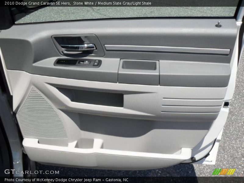 Stone White / Medium Slate Gray/Light Shale 2010 Dodge Grand Caravan SE Hero