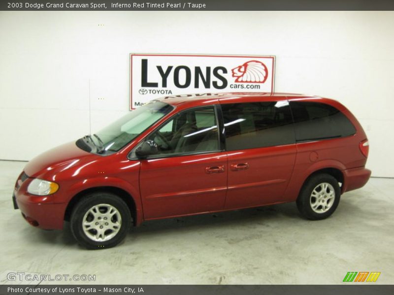 Inferno Red Tinted Pearl / Taupe 2003 Dodge Grand Caravan Sport
