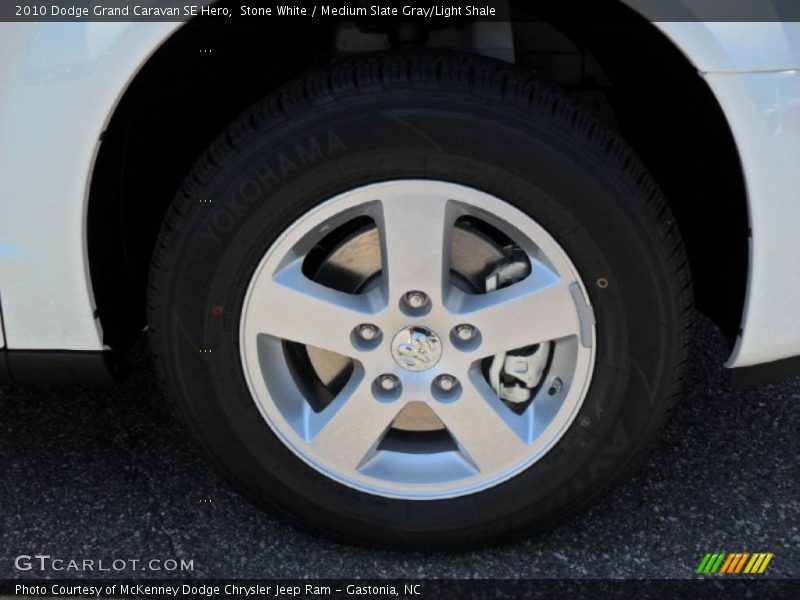 Stone White / Medium Slate Gray/Light Shale 2010 Dodge Grand Caravan SE Hero