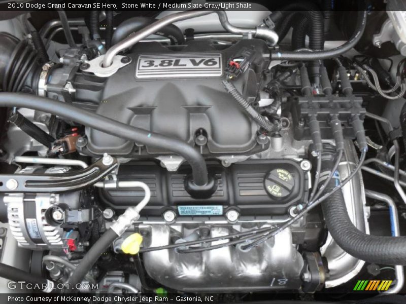 Stone White / Medium Slate Gray/Light Shale 2010 Dodge Grand Caravan SE Hero