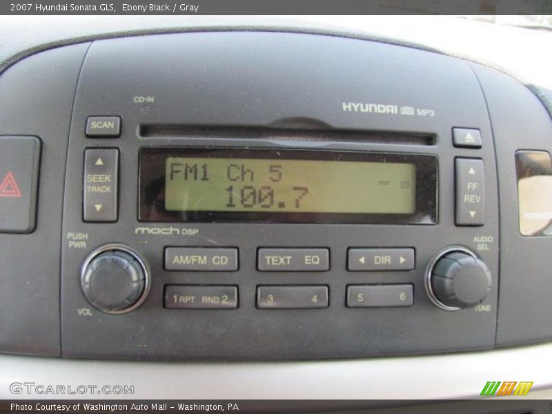 Ebony Black / Gray 2007 Hyundai Sonata GLS