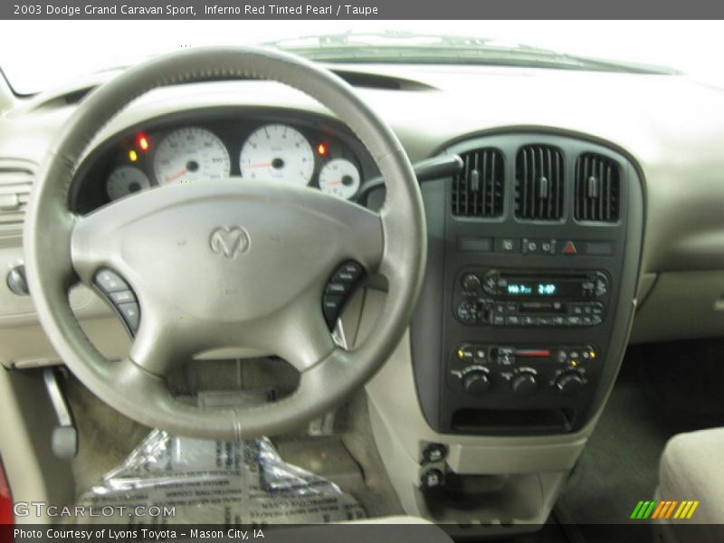 Inferno Red Tinted Pearl / Taupe 2003 Dodge Grand Caravan Sport