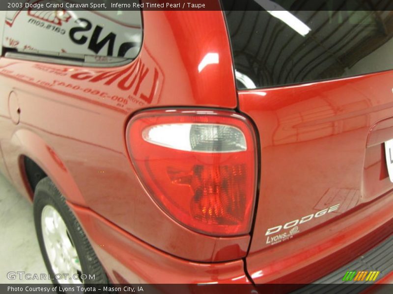 Inferno Red Tinted Pearl / Taupe 2003 Dodge Grand Caravan Sport