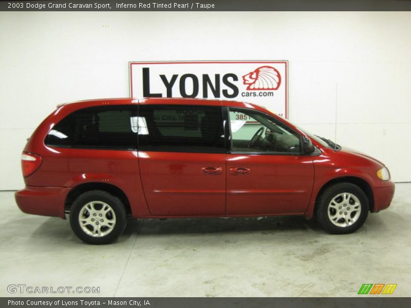 Inferno Red Tinted Pearl / Taupe 2003 Dodge Grand Caravan Sport