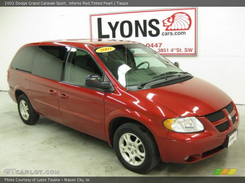 Inferno Red Tinted Pearl / Taupe 2003 Dodge Grand Caravan Sport