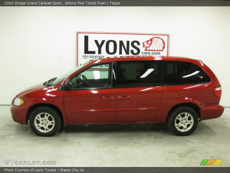 Inferno Red Tinted Pearl / Taupe 2003 Dodge Grand Caravan Sport
