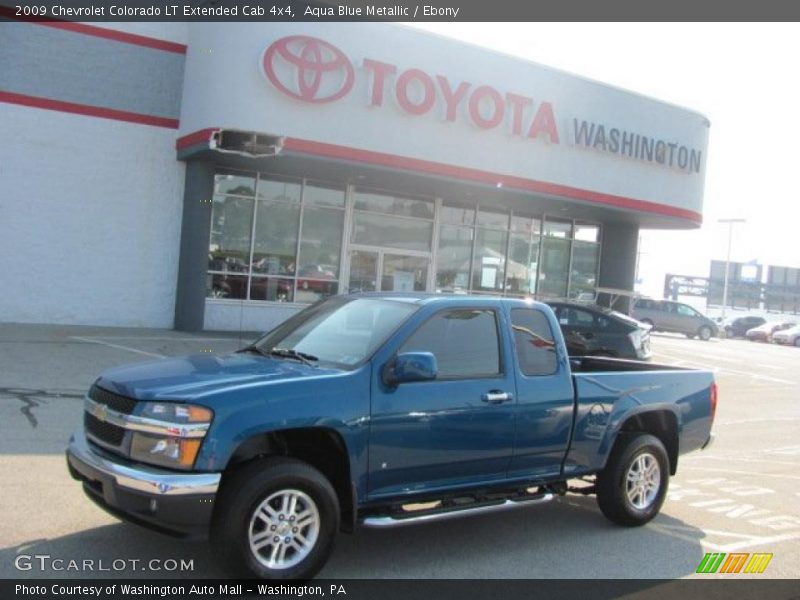 Aqua Blue Metallic / Ebony 2009 Chevrolet Colorado LT Extended Cab 4x4