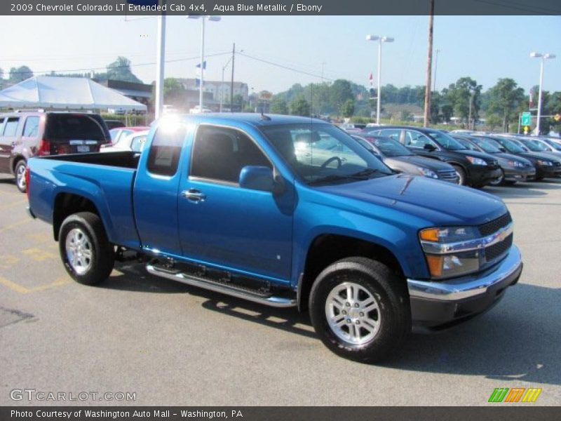 Aqua Blue Metallic / Ebony 2009 Chevrolet Colorado LT Extended Cab 4x4