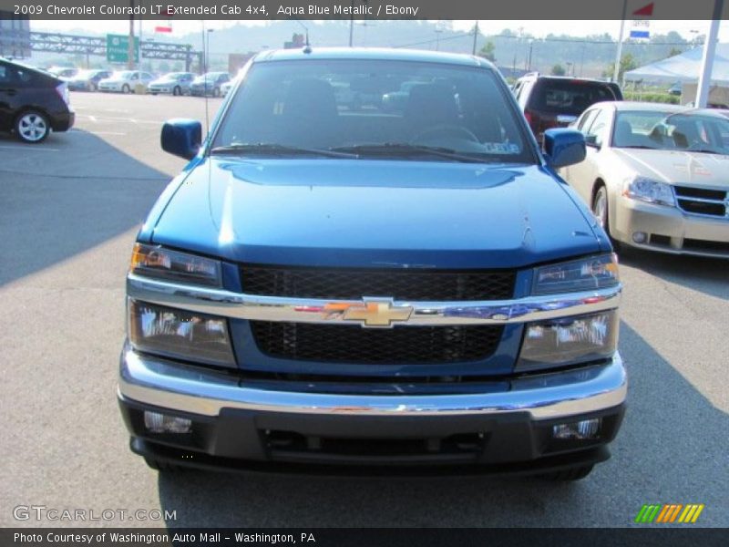 Aqua Blue Metallic / Ebony 2009 Chevrolet Colorado LT Extended Cab 4x4