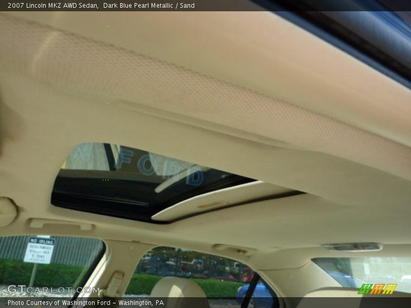 Dark Blue Pearl Metallic / Sand 2007 Lincoln MKZ AWD Sedan