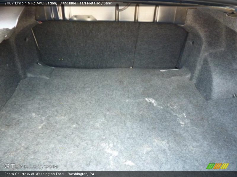 Dark Blue Pearl Metallic / Sand 2007 Lincoln MKZ AWD Sedan