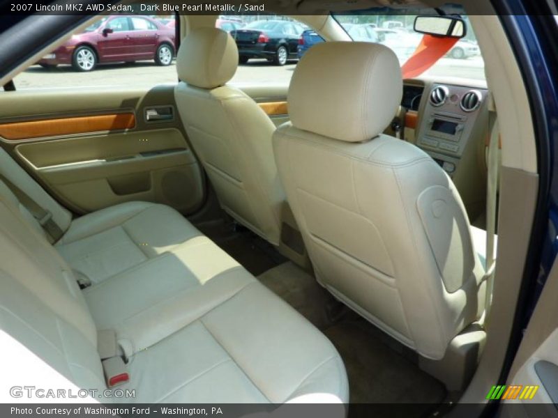 Dark Blue Pearl Metallic / Sand 2007 Lincoln MKZ AWD Sedan