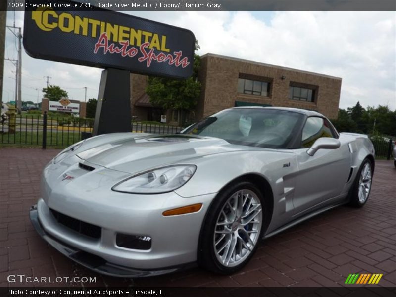 Blade Silver Metallic / Ebony/Titanium Gray 2009 Chevrolet Corvette ZR1