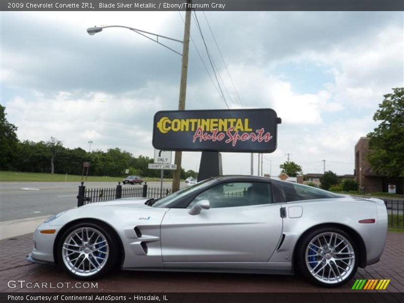 Blade Silver Metallic / Ebony/Titanium Gray 2009 Chevrolet Corvette ZR1