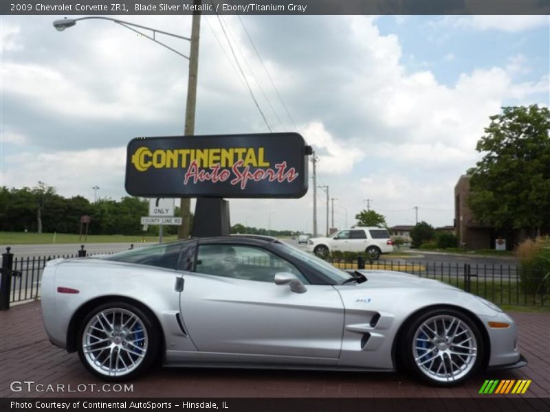 Blade Silver Metallic / Ebony/Titanium Gray 2009 Chevrolet Corvette ZR1
