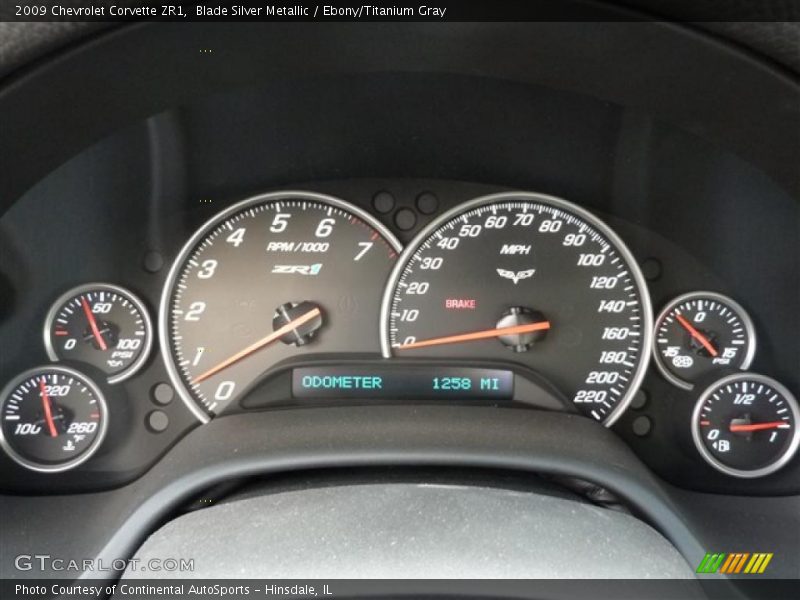 Blade Silver Metallic / Ebony/Titanium Gray 2009 Chevrolet Corvette ZR1