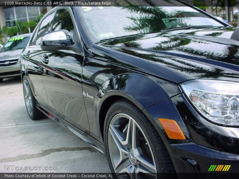 Black / Black/Sahara Beige 2008 Mercedes-Benz C 63 AMG