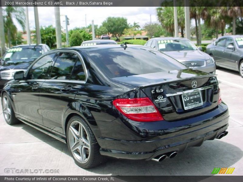 Black / Black/Sahara Beige 2008 Mercedes-Benz C 63 AMG
