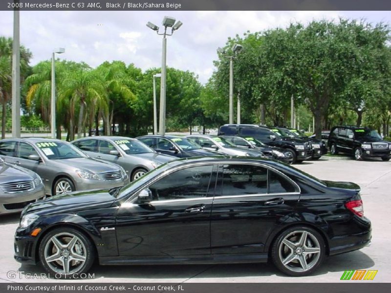 Black / Black/Sahara Beige 2008 Mercedes-Benz C 63 AMG
