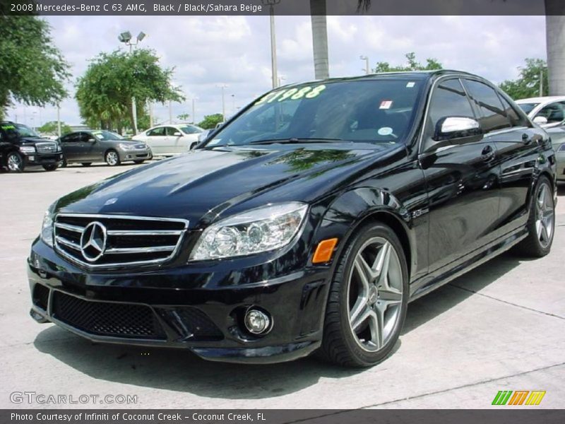 Black / Black/Sahara Beige 2008 Mercedes-Benz C 63 AMG