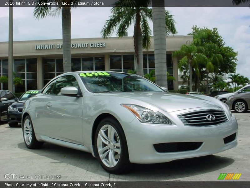 Liquid Platinum / Stone 2010 Infiniti G 37 Convertible