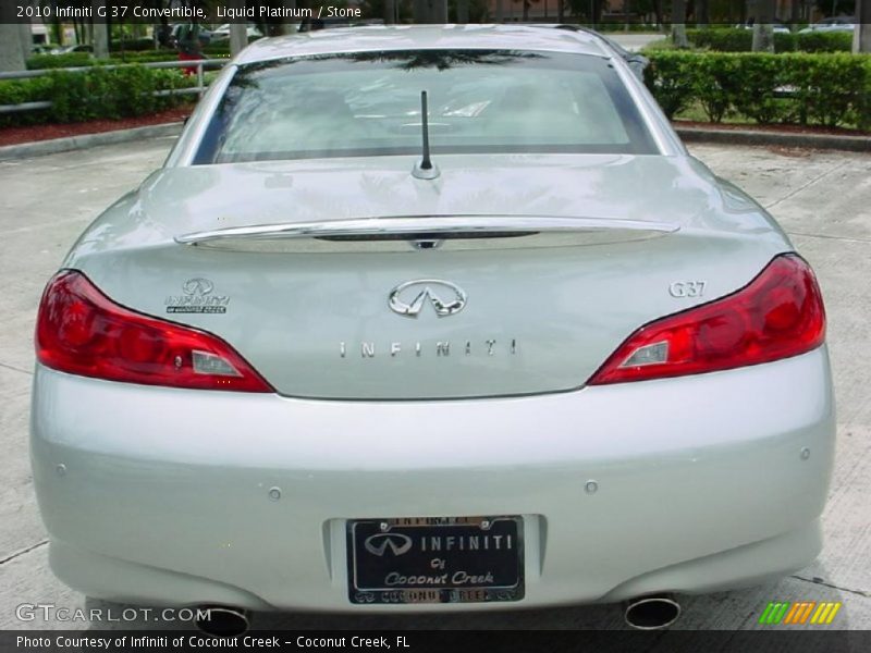 Liquid Platinum / Stone 2010 Infiniti G 37 Convertible