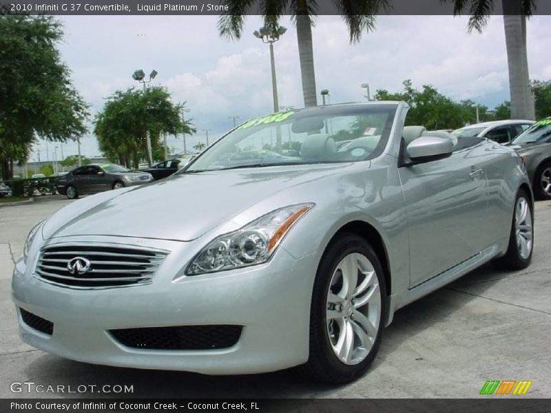 Liquid Platinum / Stone 2010 Infiniti G 37 Convertible