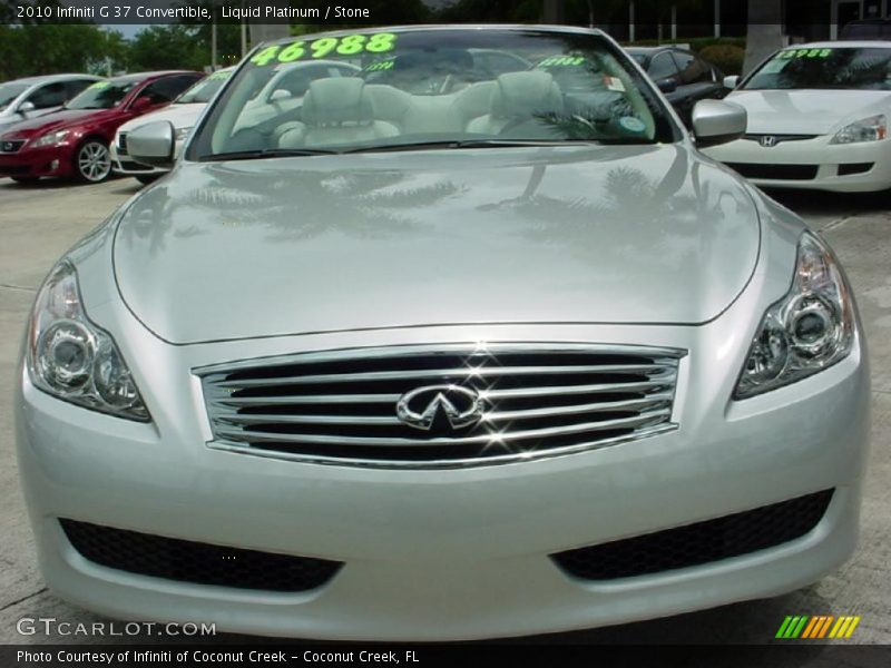 Liquid Platinum / Stone 2010 Infiniti G 37 Convertible