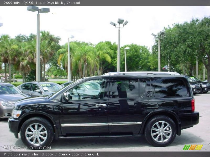 Liquid Onyx Black / Charcoal 2009 Infiniti QX 56